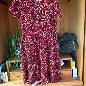 Floral Red and Pink Dress